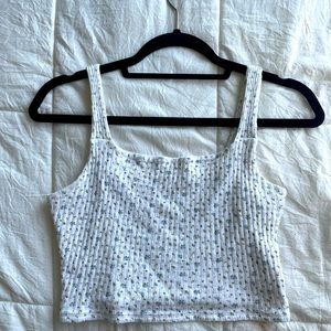 American Eagle floral cropped top, size S